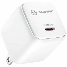 Alogic - 30W Rapid Power Mini GaN Charger - 30 W - 120 V AC, 230 V AC Input - 5 V DC, 9 V DC, 12 V DC Output - 3 A - Black