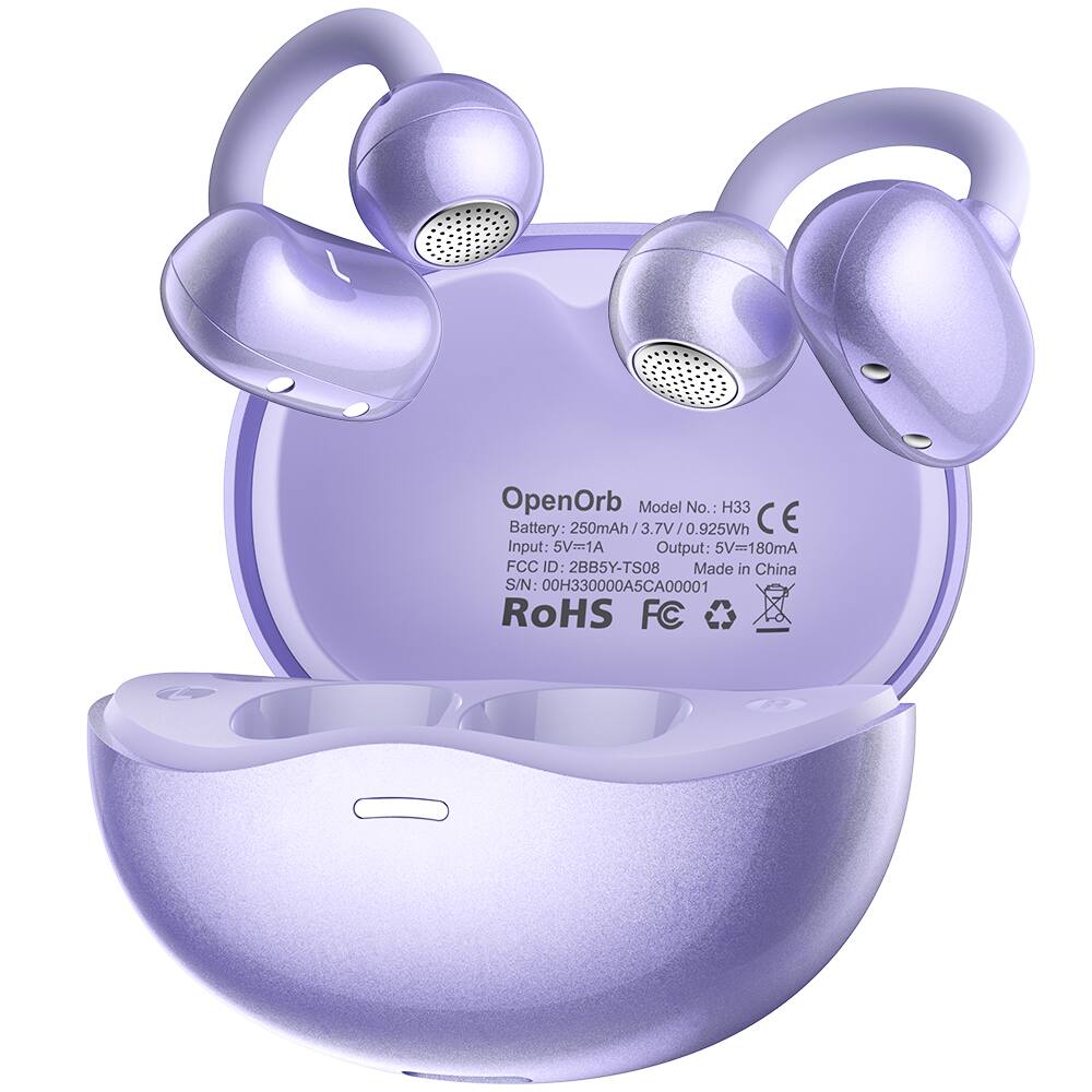 OpenOrb  
Model No.: H33  
Battery: 250mAh / 3.7V / 0.925Wh  
Input: 5V=1A  
Output: 5V=180mA  
FCC ID: 2BB5Y-TS08  
Made in China  
S/N: 00H330000A5CA00001  
ROHS FC  

CE  
Input: 5V=1A  
Output: 5V=180mA  
FCC ID: 2BB5Y-TS08  
Made in China  
S/N: 00H330000A5CA00001  
ROHS FC