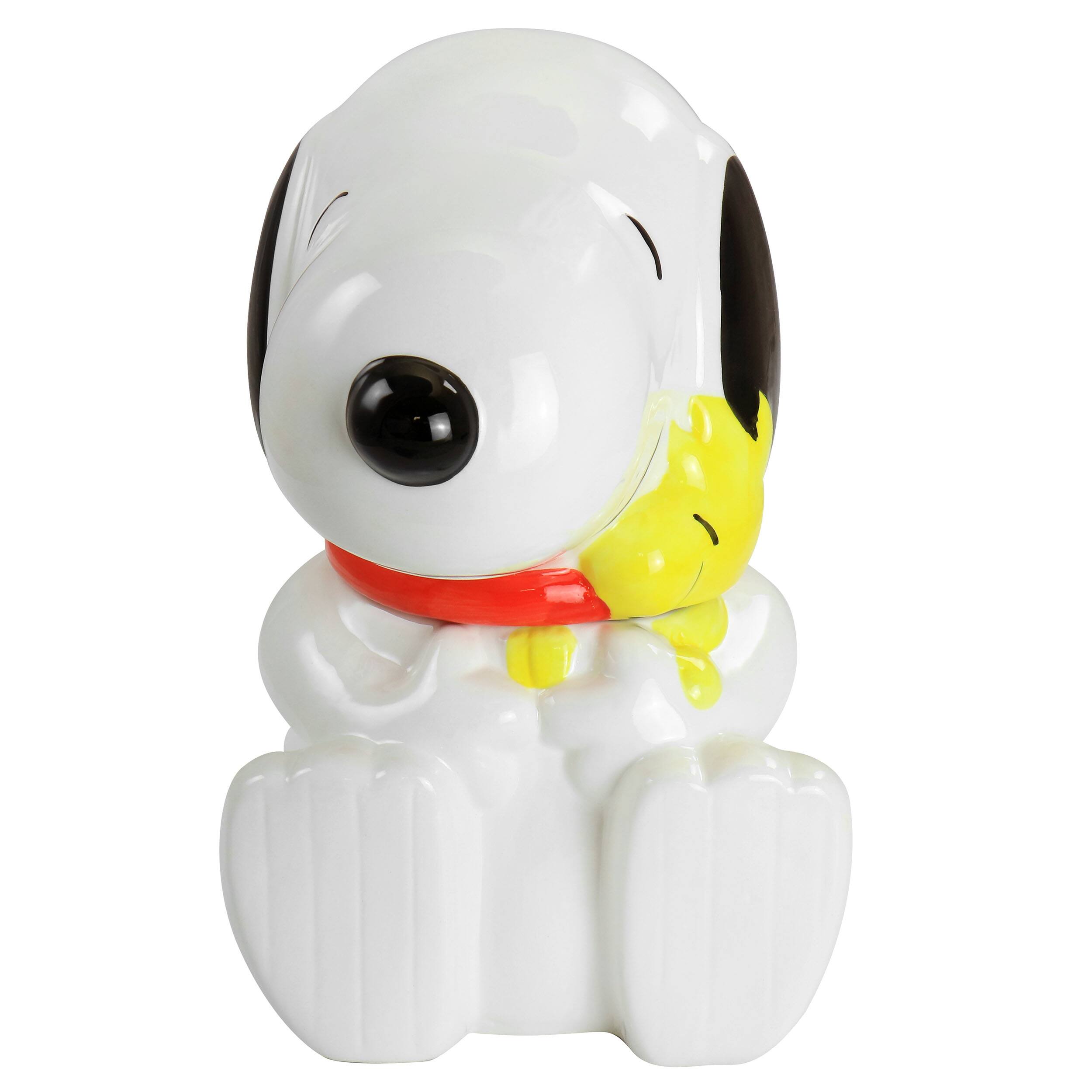 Front. Gibson - Gibson Peanuts Classic Snoopy Cookie Jar in White - White.