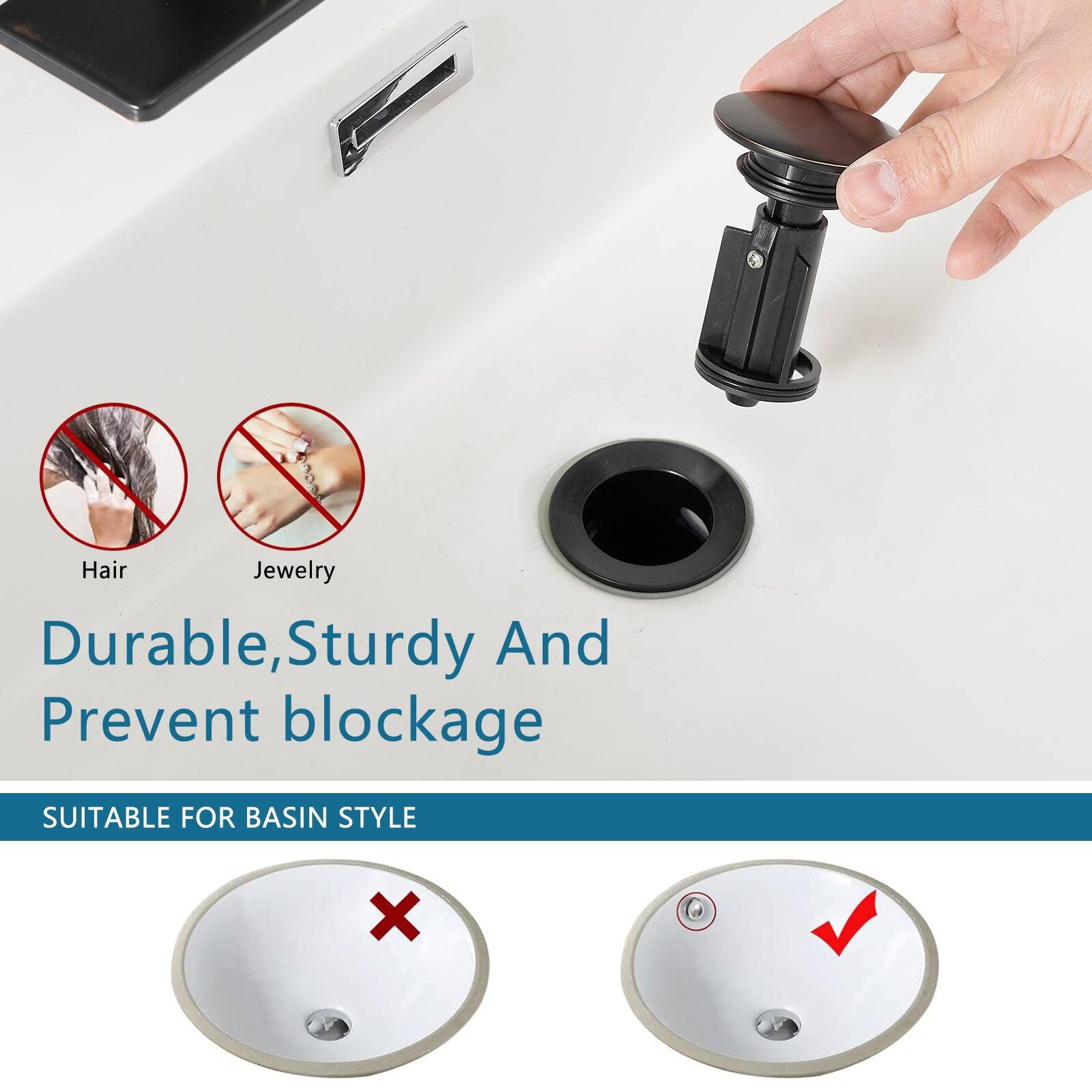 Hair Jewelry  
Durable, Sturdy And Prevent blockage  
SUITABLE FOR BASIN STYLE