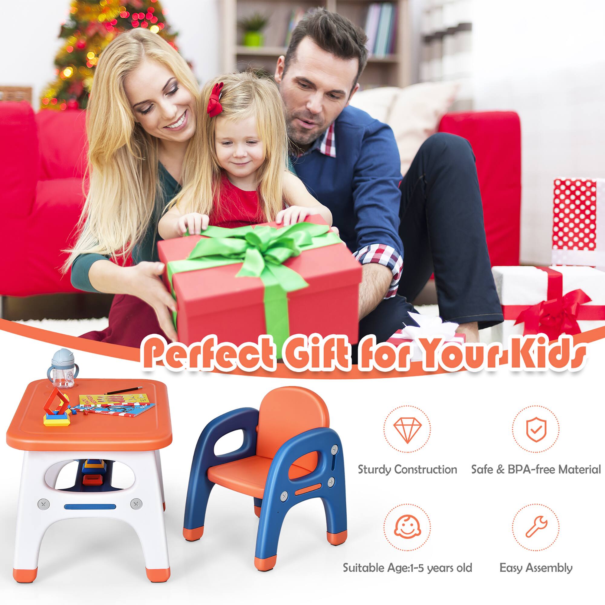 Perfect Gift for Your Kids
Sturdy Construction
Safe & BPA-free Material
Suitable Age: 1-5 years old
Easy Assembly