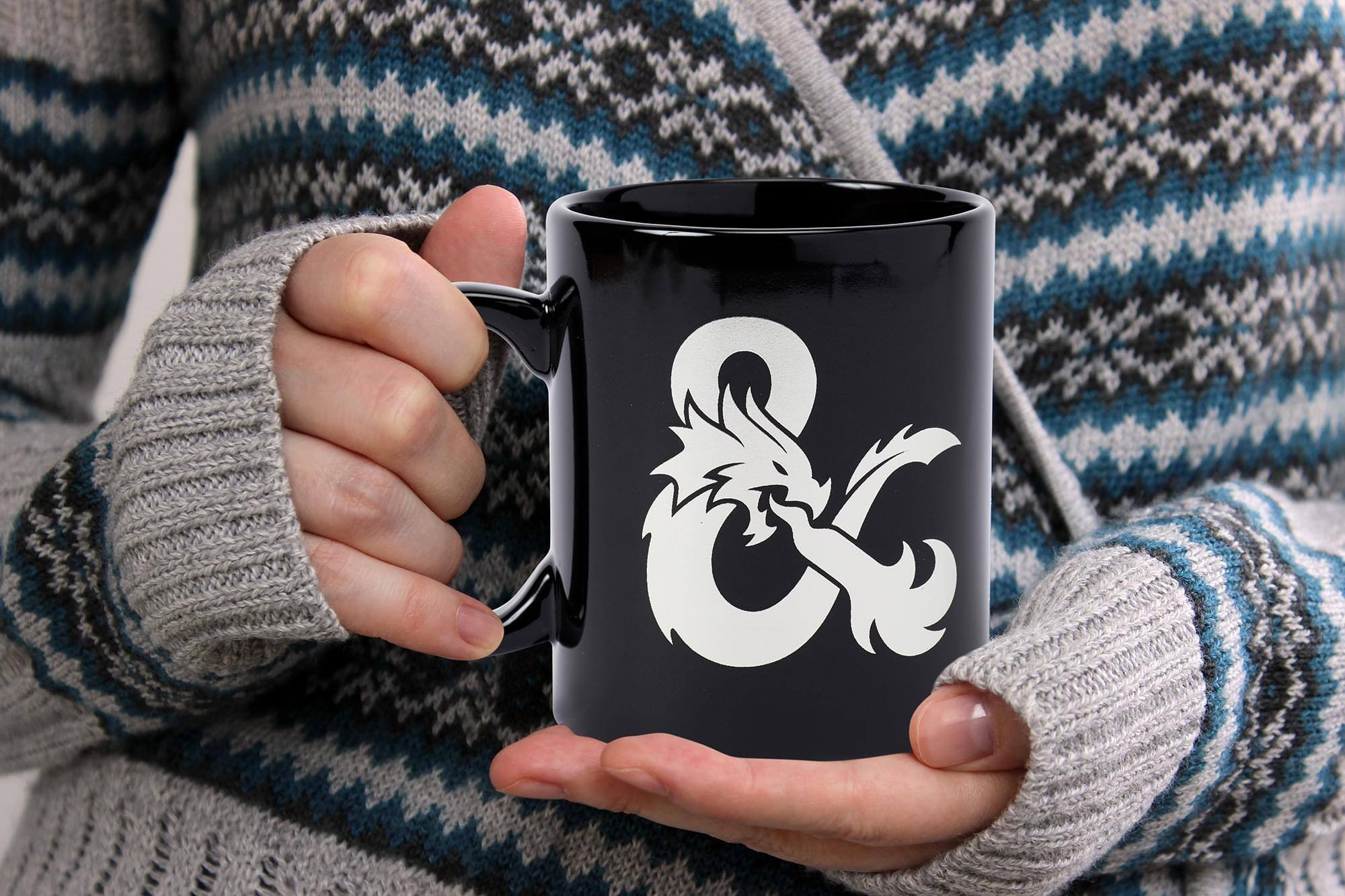 Alt View 3. Just Funky - Dungeons & Dragons Black Ceramic Ampersand Logo Mug - 16-Ounces - Black.