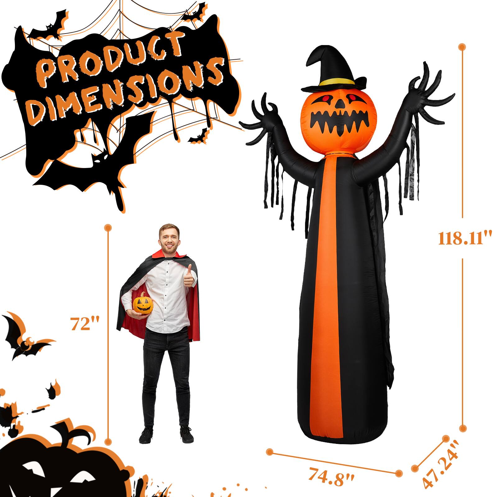 PRODUCT DIMENSIONS

118.11"
72"
74.8"
47.24"