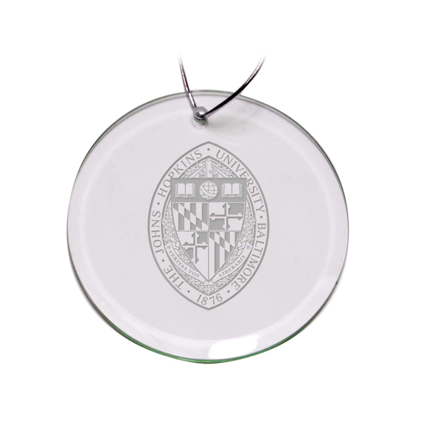 Jardine- Johns Hopkins Blue Jays 3'' Team Glass Round Ornament- Multicolor