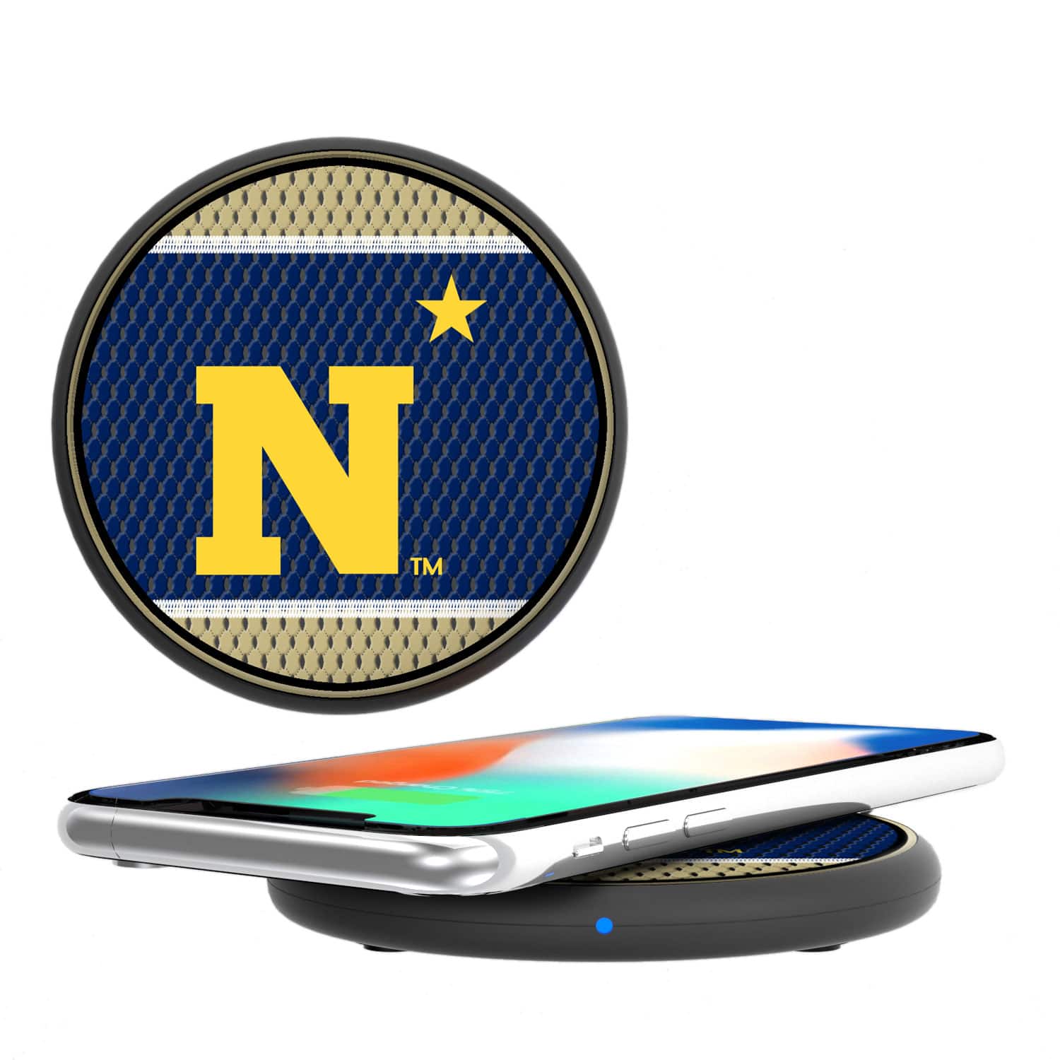 Keyscaper - Navy Midshipmen Wireless Charging Pad - Multicolor