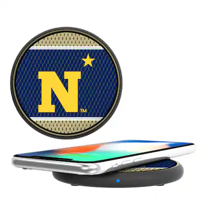 Front. Keyscaper - Navy Midshipmen Wireless Charging Pad - Multicolor.