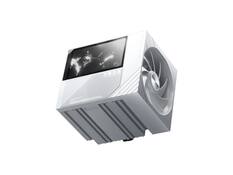 Front. TRYX - TRYX TURRIS 620 White CPU Cooler with 5.0" IPS Display, 280W TDP, Dual Tower, KANALI Rail-Mounted for LGA1851/1700 & AM5 - White.