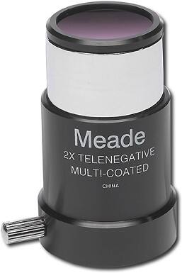 Front Standard. Meade - 2x Short-Focus Barlow Telescope Lens.