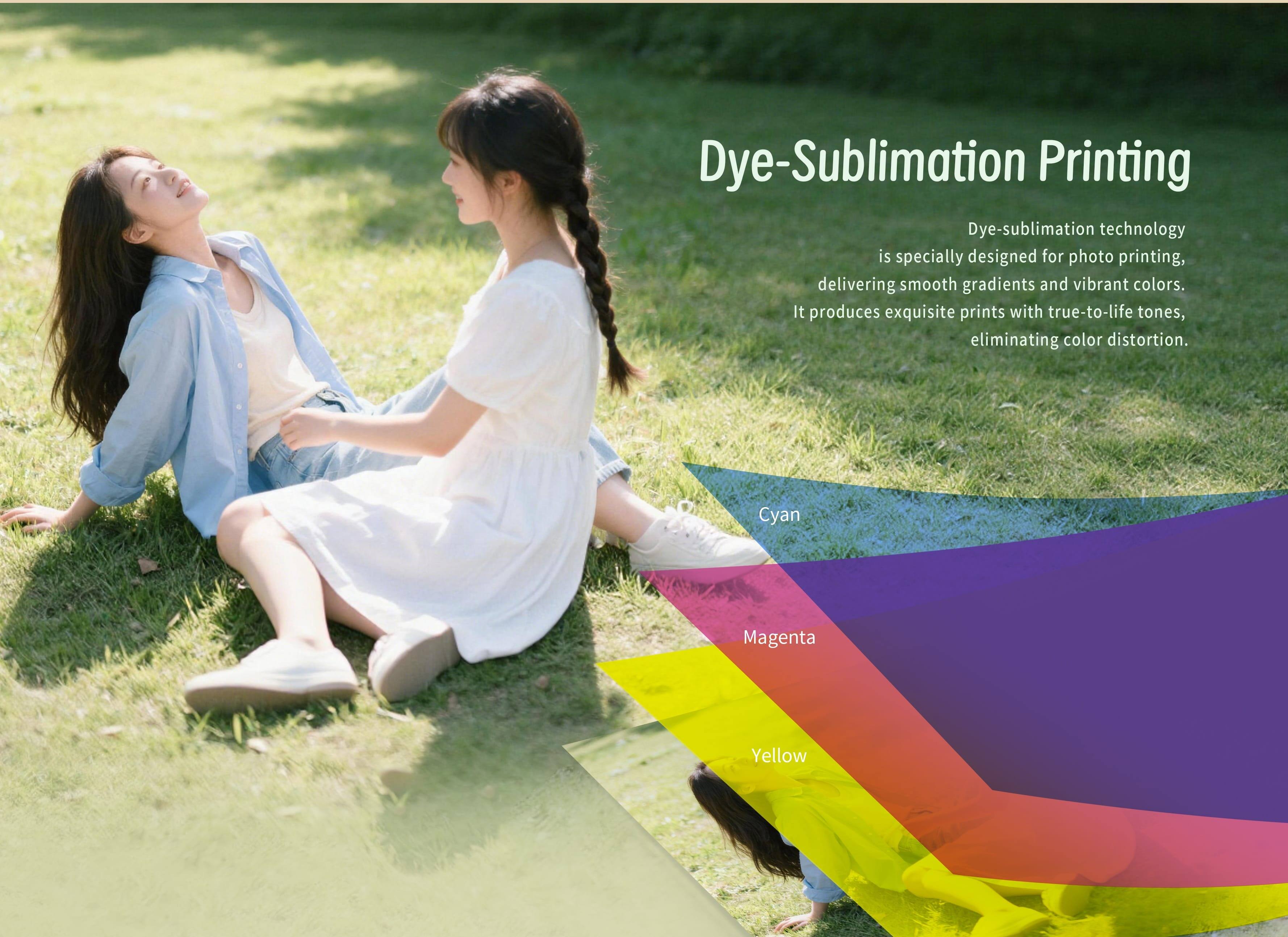 Dye-Sublimation Printing

Dye-sublimation technology is specially designed for photo printing, delivering smooth gradients and vibrant colors. It produces exquisite prints with true-to-life tones, eliminating color distortion.

Cyan
Magenta
Yellow