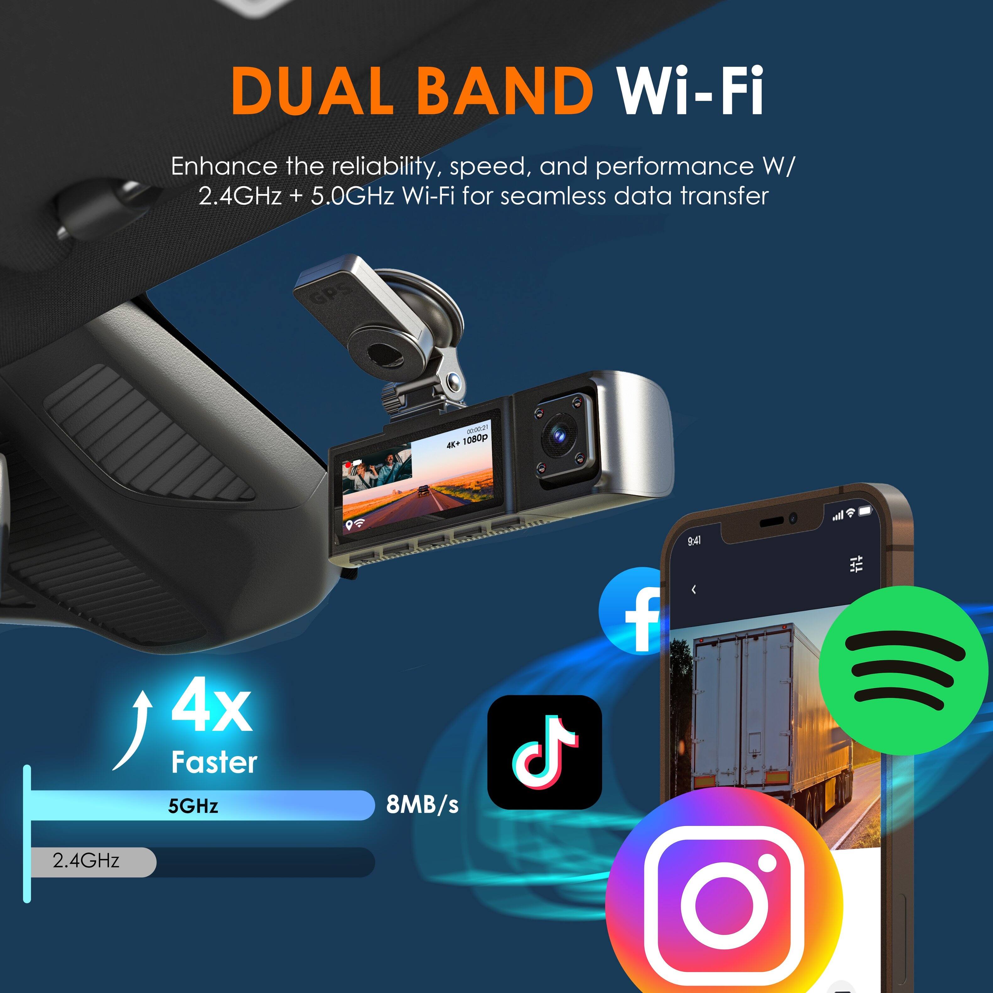 Rexing R316 4K GPS WiFi Front & Cabin Cam Black BBYR316 Open Box