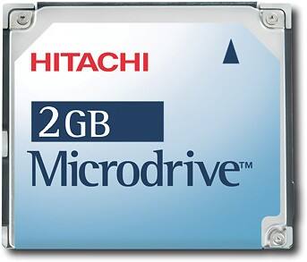 Front Standard. Hitachi - 2.0GB Microdrive Travel Kit.