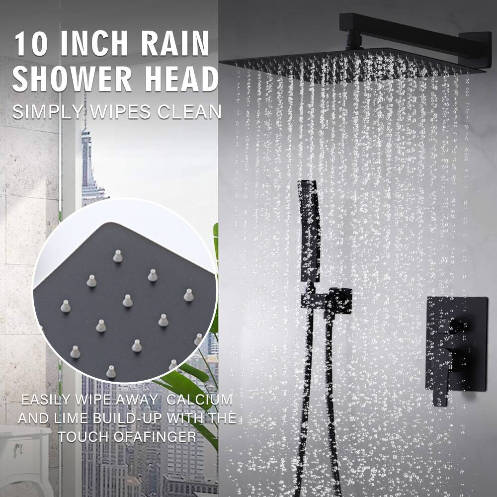 10 INCH RAIN SHOWER HEAD  
SIMPLY WIPES CLEAN  

EASILY WIPE AWAY CALCIUM AND LIME BUILD-UP WITH THE TOUCH OF A FINGER