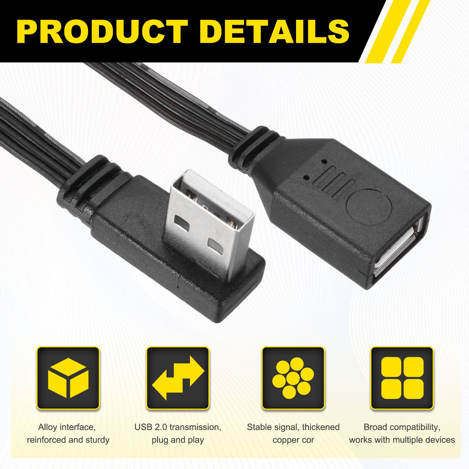 PRODUCT DETAILS

- Alloy interface, reinforced and sturdy
- USB 2.0 transmission, plug and play
- Stable signal, thickened copper core
- Broad compatibility, works with multiple devices