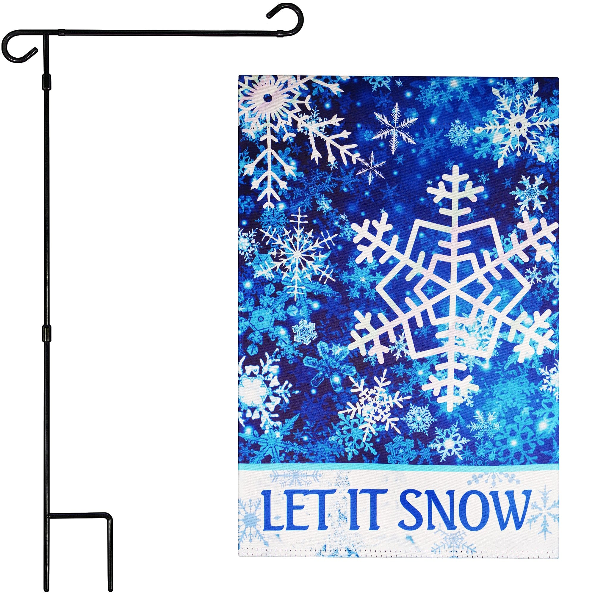 Photos - Other Decoration Ingarden G128 - 36 x 16 in Garden Flag Stand with 12 x 18 in Let It Snow Double-Sided Blockout Flag - Assorted Colors 6749084352606 