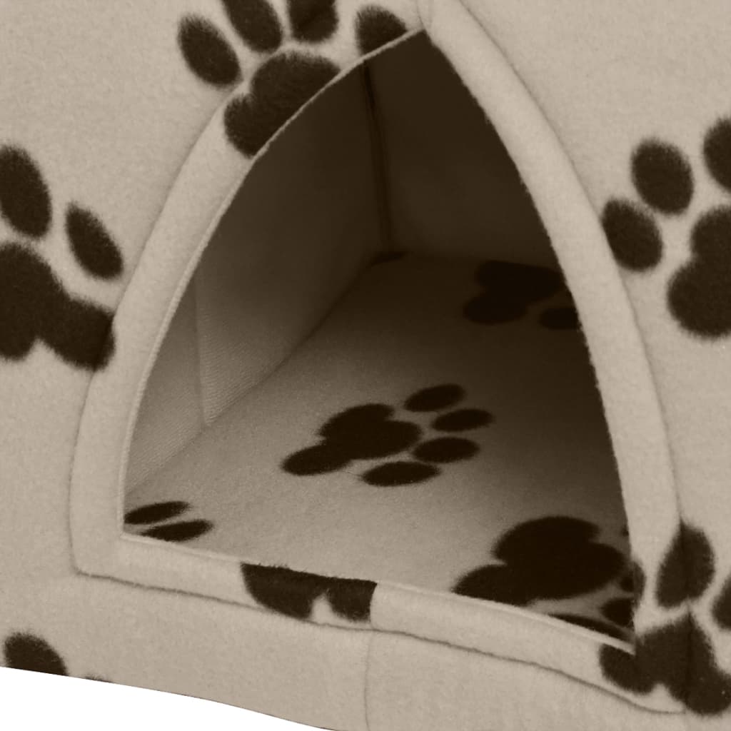 Alt View 3. Boyel Living - Beige Polyester Fleece Cat Cubby Bed with Removable Covers - Beige.