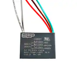 HQRP - Ceiling Fan Capacitor CBB61 5/6/7 uF 5-Wire UL Listed - for Harbor Breeze