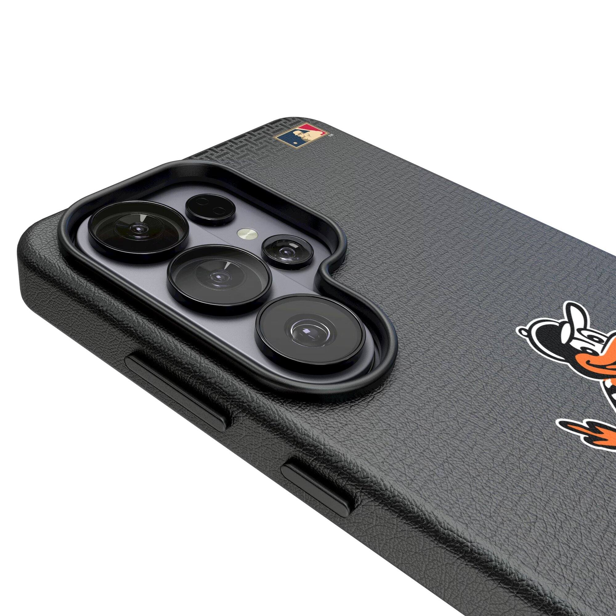 Alt View 2. Keyscaper - Baltimore Orioles Cooperstown Collection 1954-1963 Galaxy Magnetic Bump Case - S25 Plus - Black.