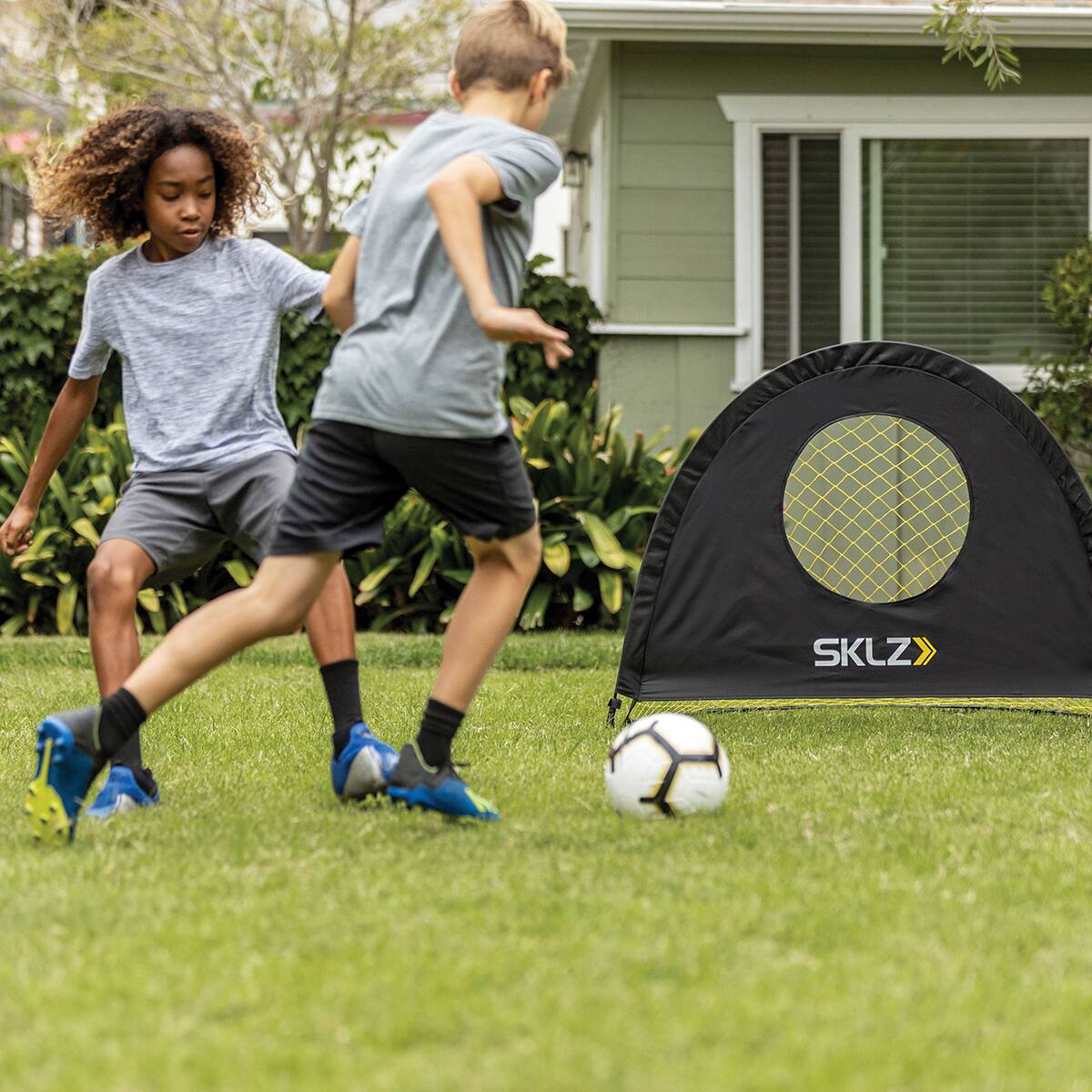 Alt View 2. SKLZ - SKLZ Precision Pop-Up Soccer Goal - 4' x 3' - Black.