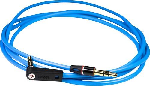 Front Standard. Beast Kords - 4.3' Stereo Audio Cable - Light Blue.