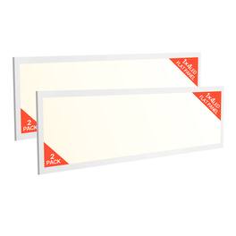 VEVOR - 1x4 FT LED Flat Panel Light, 5700 LM, Flush Mount LED Drop Ceiling Lighting Fixture with 3 Color Selectable - White