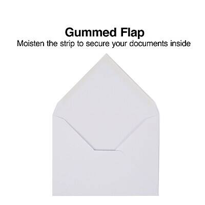 Gummed Flap  
Moisten the strip to secure your documents inside