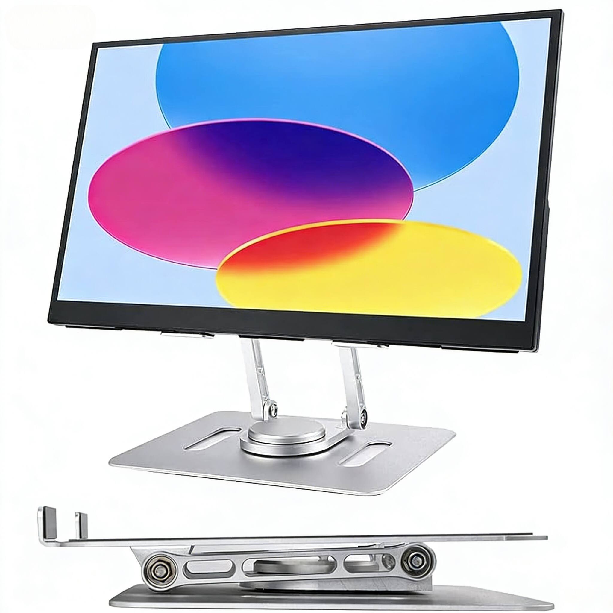 Alt View 4. UPERFECT - UPERFECT UStand Adjustable Monitor Stand, Multi-Angle Holder for 12-19" Laptop - Silver.