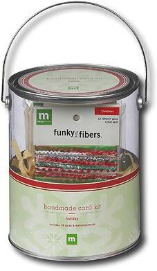 Front Standard. Making Memories - Paint Bucket Holiday Handmade Card Kit - Cranberry, Manila.