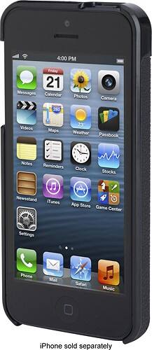 Front Standard. Kensington - Vesto Leather Case for Apple® iPhone® 5 - Black.