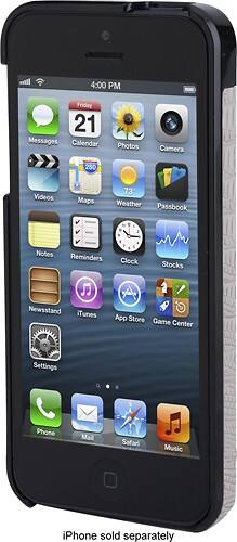 Front Standard. Kensington - Vesto Leather Case for Apple® iPhone® 5 - Gray.