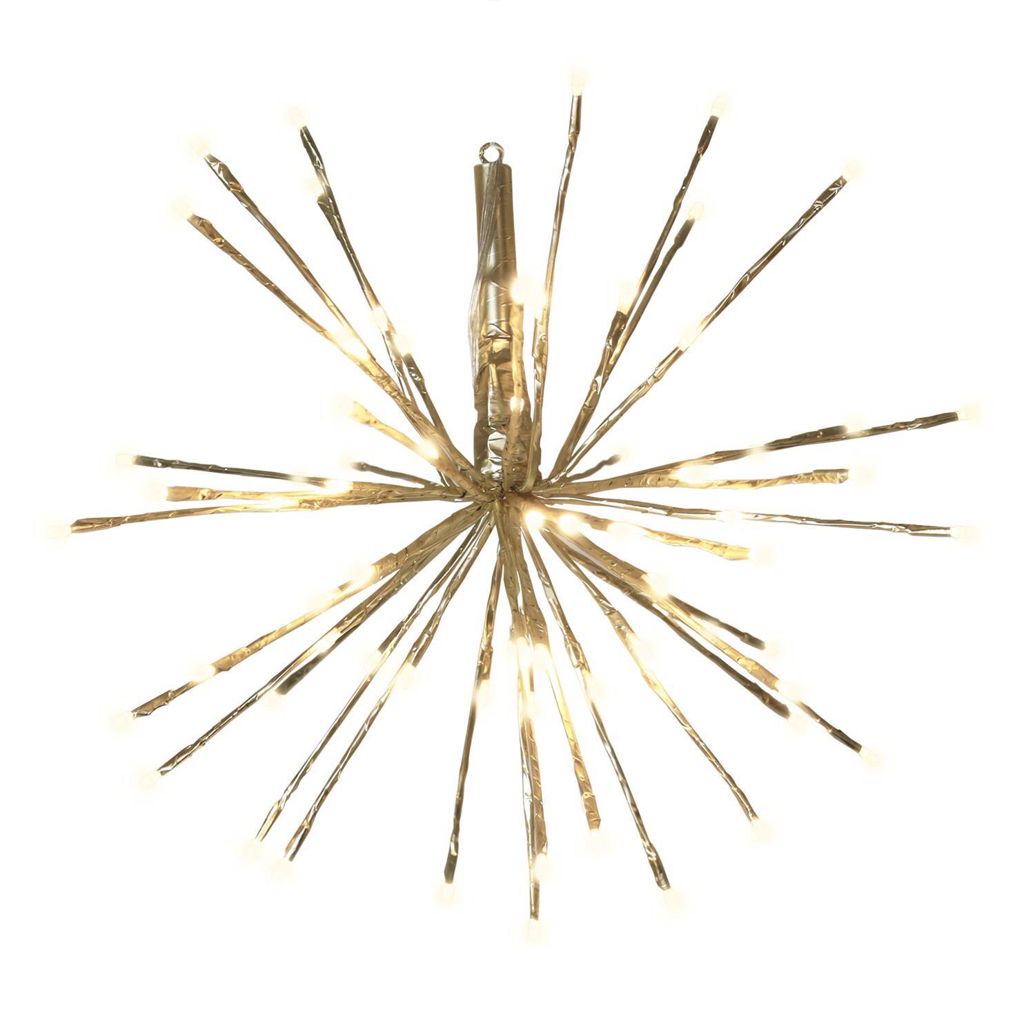 Front. Celebrations - Celebrations LED Warm White Gold Radiant Blast 16 in. Pathway Decor - Warm White.