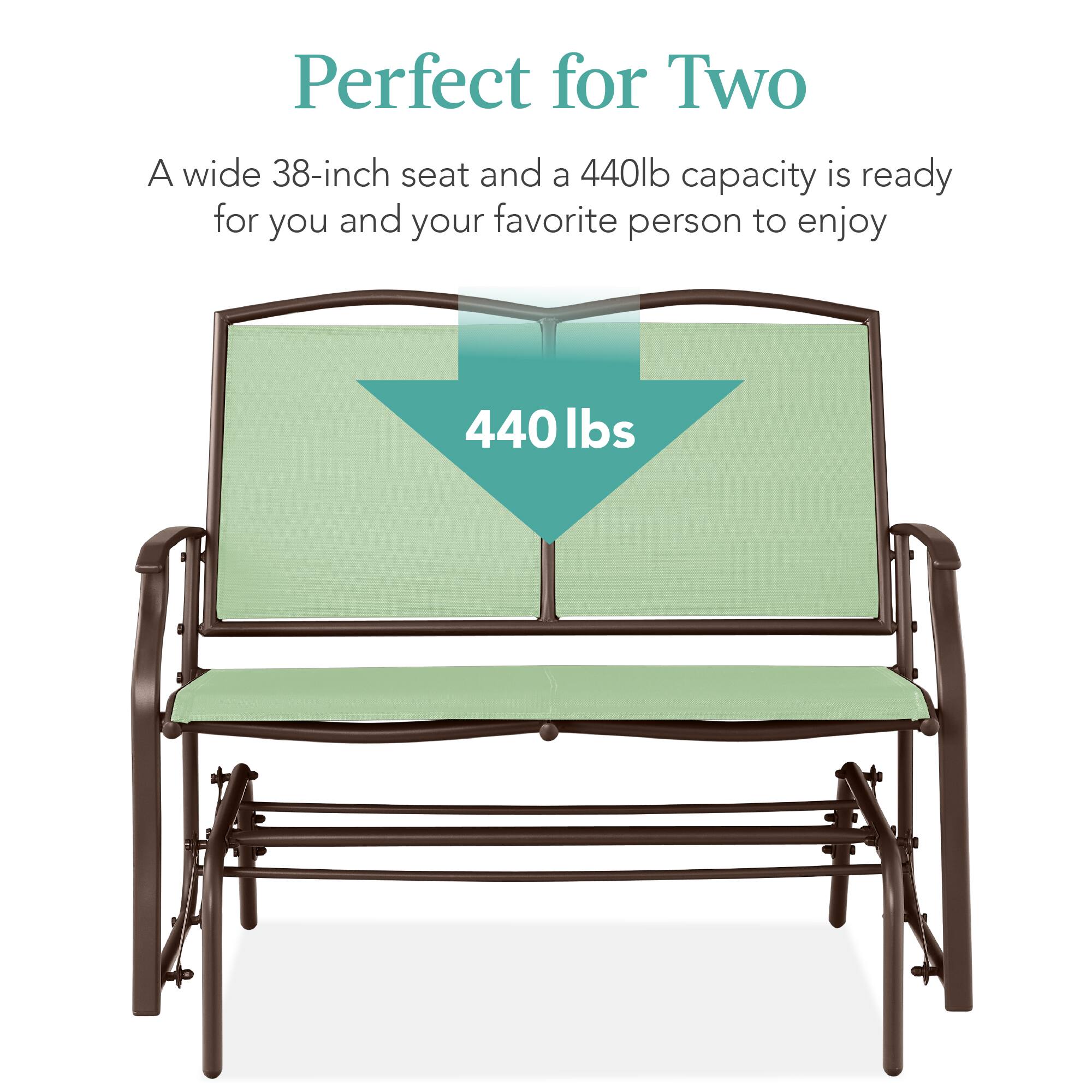 Perfect for Two

A wide 38-inch seat and a 440lb capacity is ready for you and your favorite person to enjoy

440 lbs