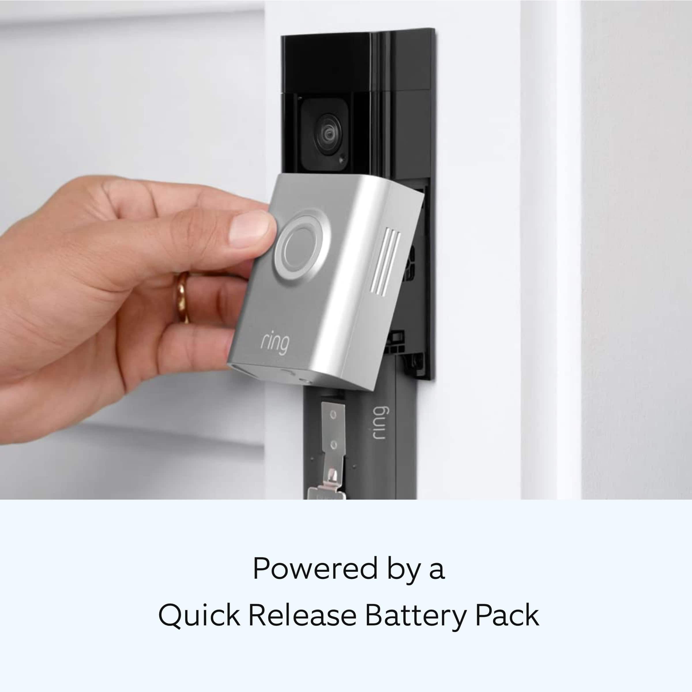 Powered by a Quick Release Battery Pack ring ring