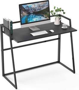 Eureka Ergonomic - 41" Folding Computer Desk - No Assembly Space Saving Dorm Writing Table - Black