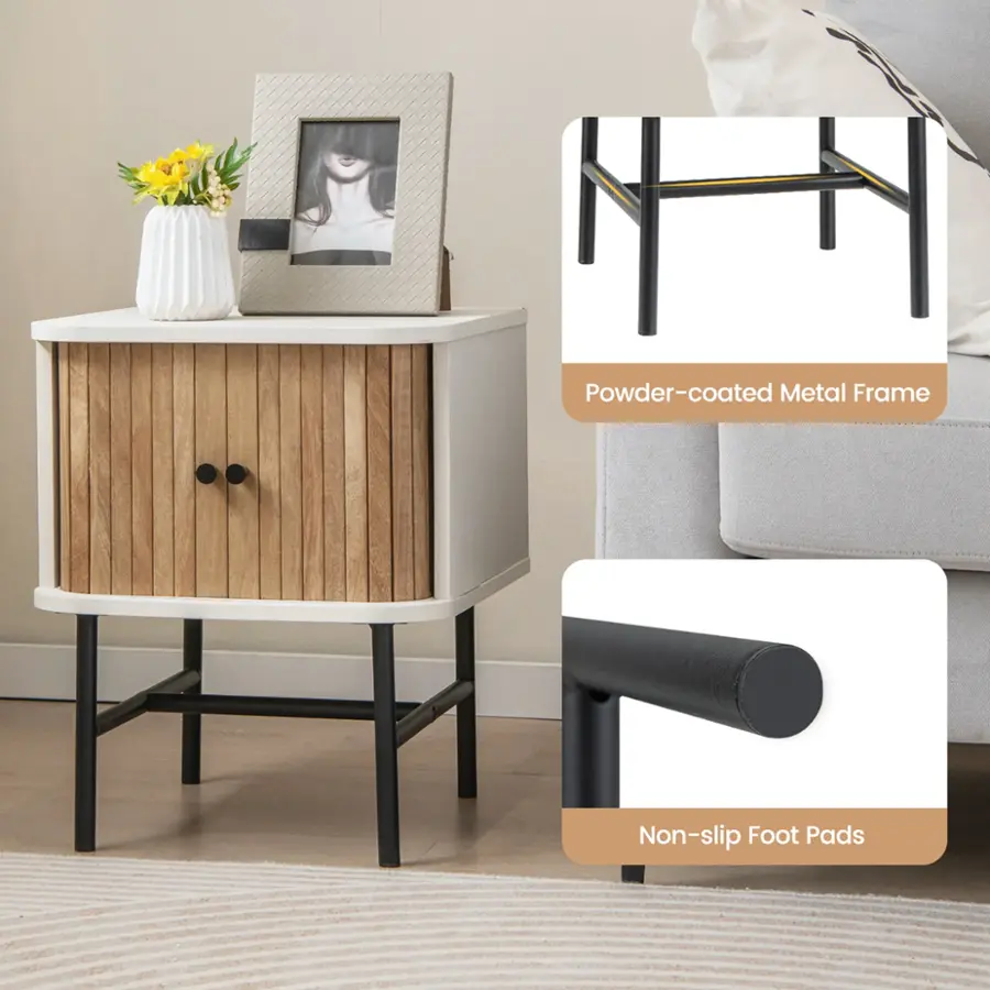 Powder-coated Metal Frame Non-slip Foot Pads