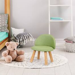 Oumilen - Upholstered Kids Chair with Wood Legs - Green