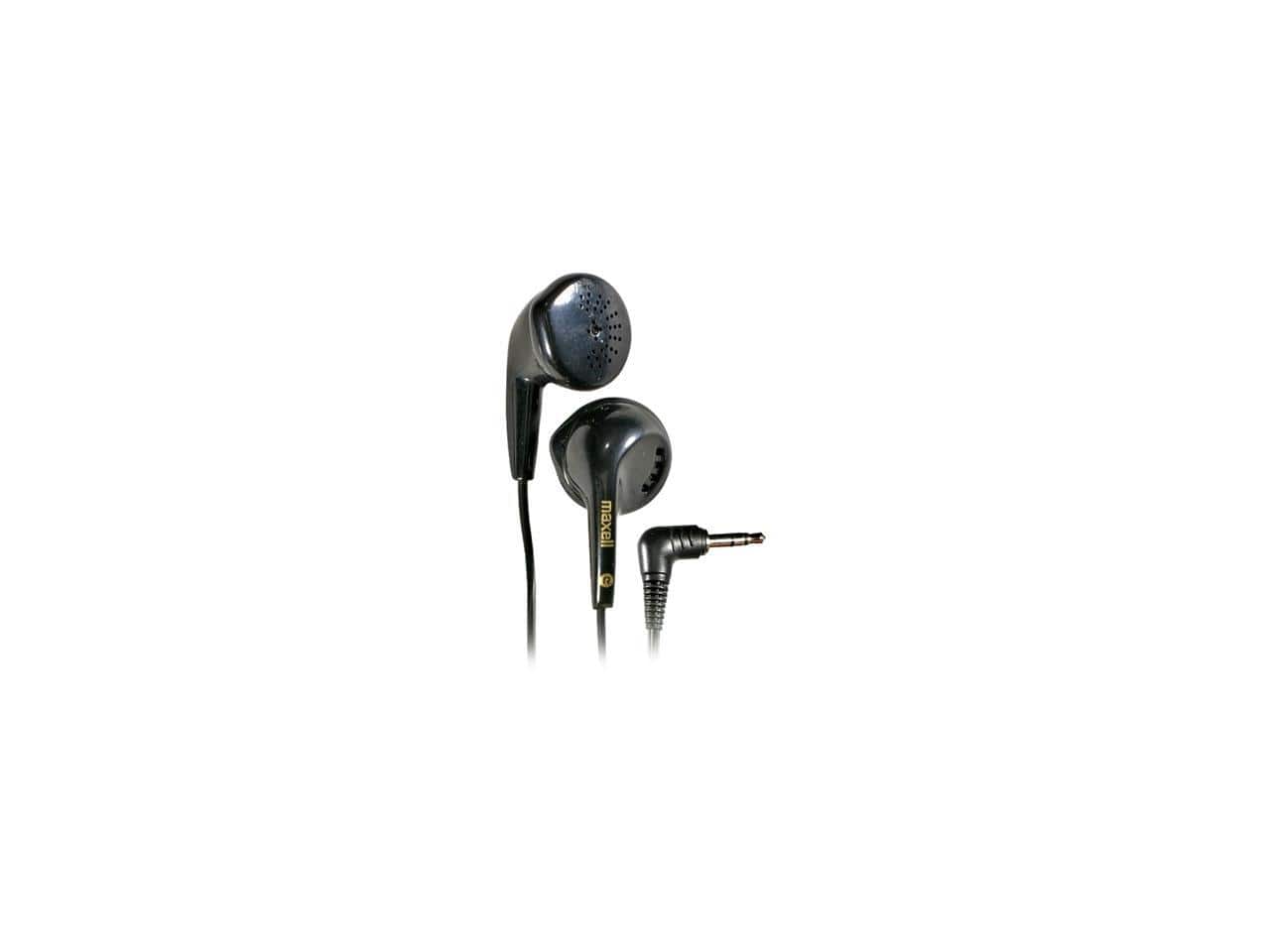 Maxell - 190560 3.5mm L-plug Connector Earbud EB95 Dynamic Earbuds - Black