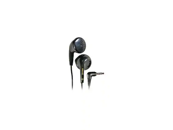 Front. Maxell - Maxell 190560 3.5mm L-plug Connector Earbud EB95 Dynamic Earbuds (Black) - Black.