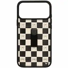 Walli Cases - iPhone 17 Pro Max Sport Case with Wallet and Finger Strap - Bow Noir