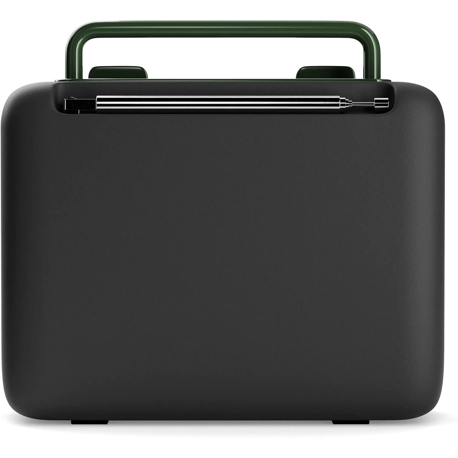 Back. Dolphin Audio - Dolphin RETROBOX MINI Portable Bluetooth Speaker with FM Radio, USB, Micro SD and AUX Jack - Green - Green.