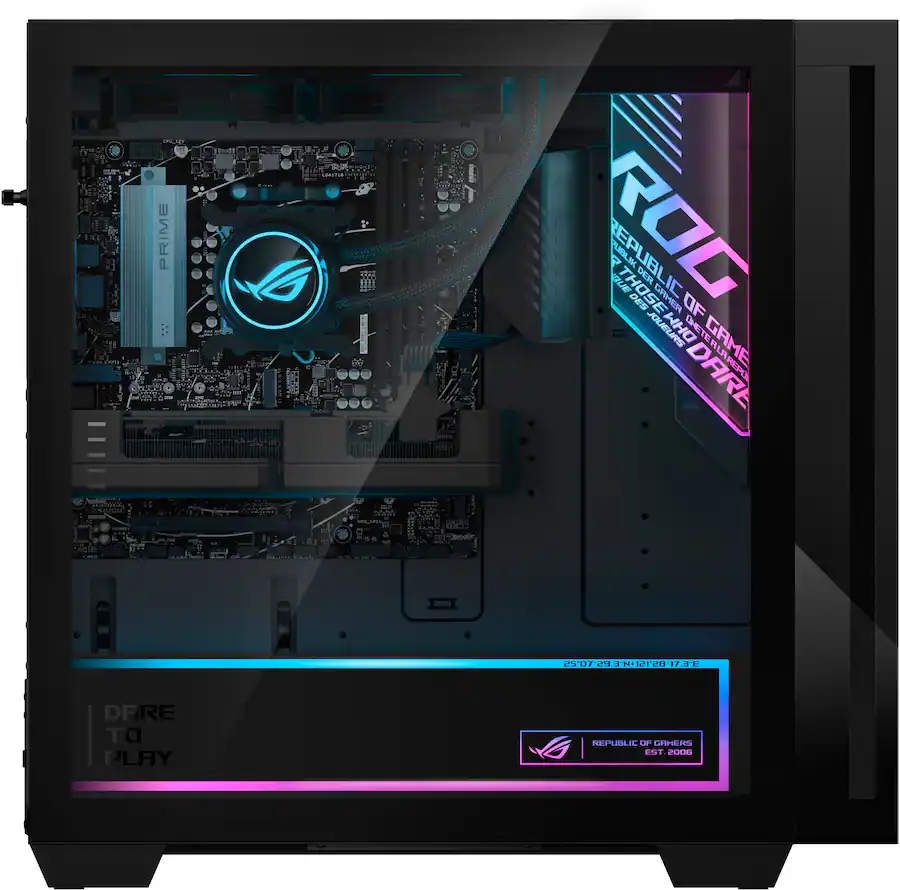 ASUS ROG GM700 Gaming Desktop AMD Ryzen 7 9800X3D 32GB Memory NVIDIA ...