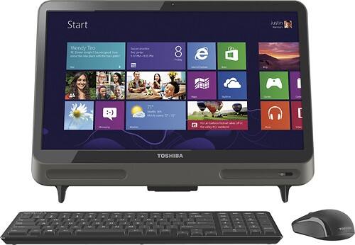 Front Standard. Toshiba - 21.5" All-In-One Computer - 4GB Memory - 1TB Hard Drive.
