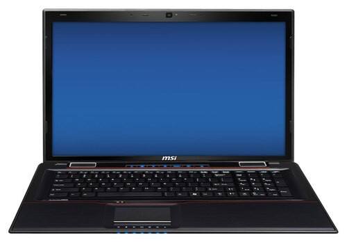 Front Standard. MSI - 17.3" Laptop - 8GB Memory - 750GB Hard Drive - Black/Red.