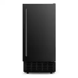 Euhomy - 66Lbs/Day Under Counter Nugget Ice Maker - Gravity Drainage, Self-Cleaning, 24H Timer, Home Use - Black