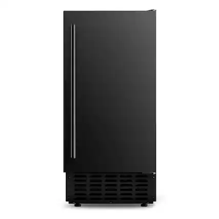 Front. Euhomy - 66Lbs/Day Under Counter Nugget Ice Maker - Gravity Drainage, Self-Cleaning, 24H Timer, Home Use - black.
