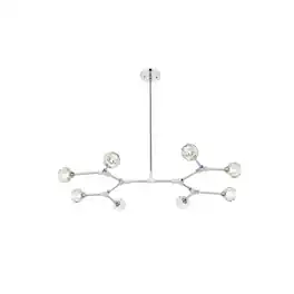 Elegant Lighting - Zayne 8 Light Pendant in Chrome - Chrome And Clear