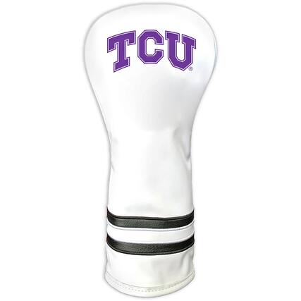 Front. Team Golf - White TCU Horned Frogs Driver Headcover - White.