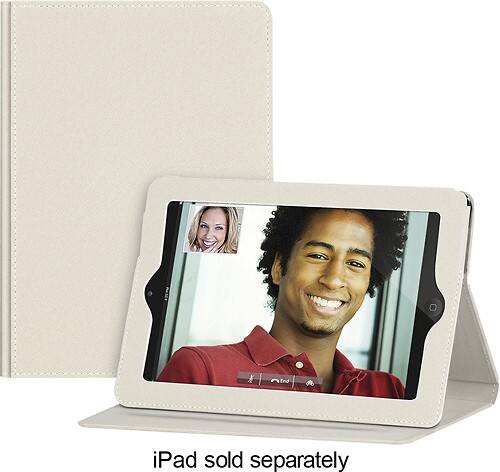 Front Standard. Merkury Innovations - Folio Case for Apple® iPad® mini - White.