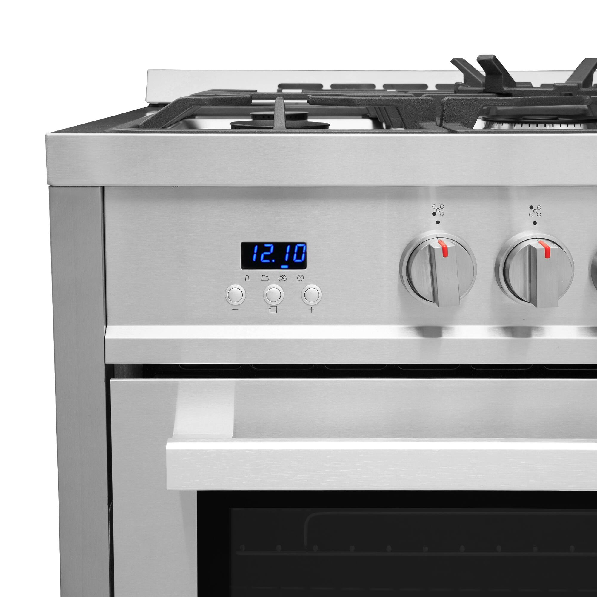 Alt View 9. COSMO - COS-965AGC 36 in. Nebula Collection 3.8 cu. ft. Gas Range, 5 Burners, Rapid Convection Oven, Cast Iron Grates - Stainless Steel.