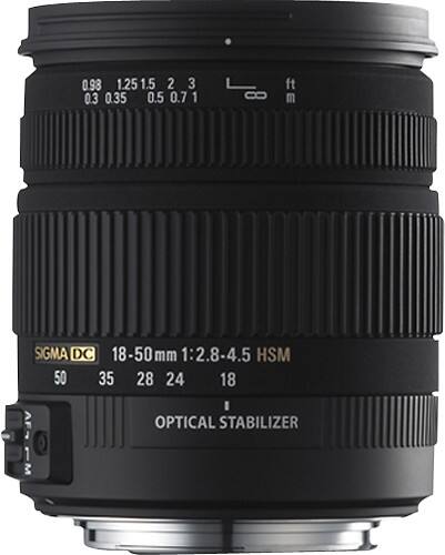 Front Standard. Sigma - 18-50mm f/2.8-4.5 DC OS HSM Zoom Lens for Select Sony DSLR Cameras.