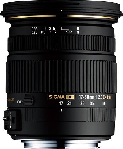 Front Standard. Sigma - 17-50mm f/2.8 EX DC HSM Zoom Lens for Select Sony DSLR Cameras.